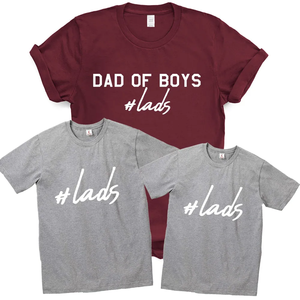 Hashtag Lads- Dad Of Boys & Matching Kids T-Shirts 99 mens dad clothes online