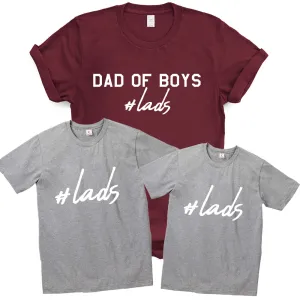 Hashtag Lads- Dad Of Boys & Matching Kids T-Shirts 99 mens dad clothes online