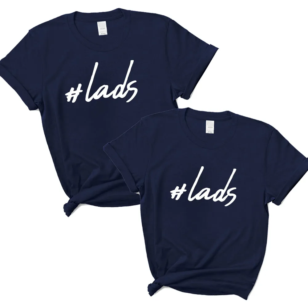 Hashtag Lads Navy Kids T-Shirts daddy outfits clearance