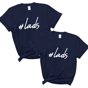 Hashtag Lads Navy Kids T-Shirts daddy outfits clearance