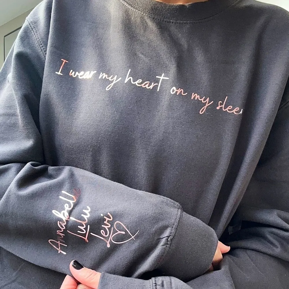 Heart On My Sleeve Personalised Shoreline Sweatshirt postpartum clothes sale