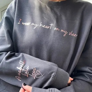 Heart On My Sleeve Personalised Shoreline Sweatshirt postpartum clothes sale