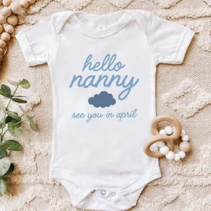 Hello Nanny Baby Announcement Baby Vest cheap baby clothes online