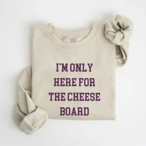 Here For The Cheese Board Christmas Sweatshirt mum jeans promo