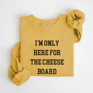 Here For The Cheese Board Christmas Sweatshirt mum jeans promo