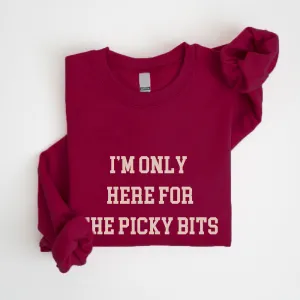 Here For The Picky Bits Christmas Sweatshirt mum jeans promo