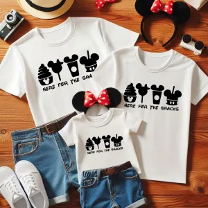 Here For The Snacks Family White T-Shirts maternity leggings online