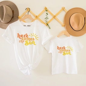 Here Comes The Sun Matching Summer T-Shirts discount mum dresses