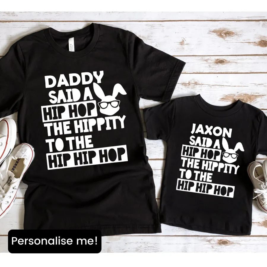 Hippity Hop- Personalised Matching Easter T-Shirts maternity leggings online