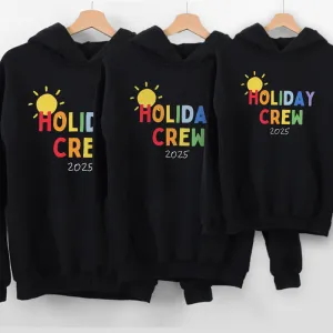 Holiday Crew 2025 Family Matching Black Hoodies maternity wear outlet