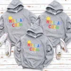 Holiday Crew 2025 Family Matching Grey Hoodies maternity wear outlet