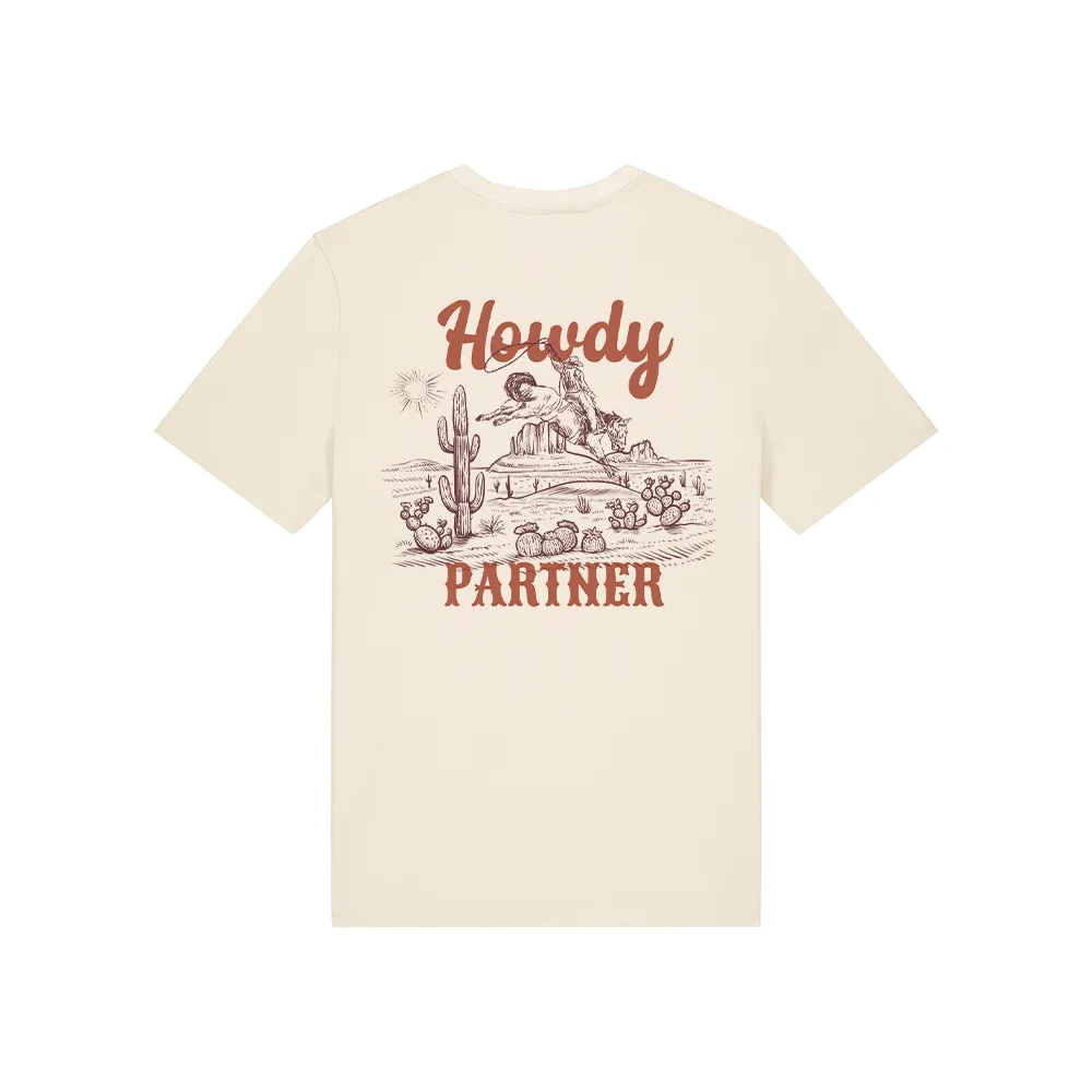 Howdy Partner Matching Front & Back Graphic T-Shirt