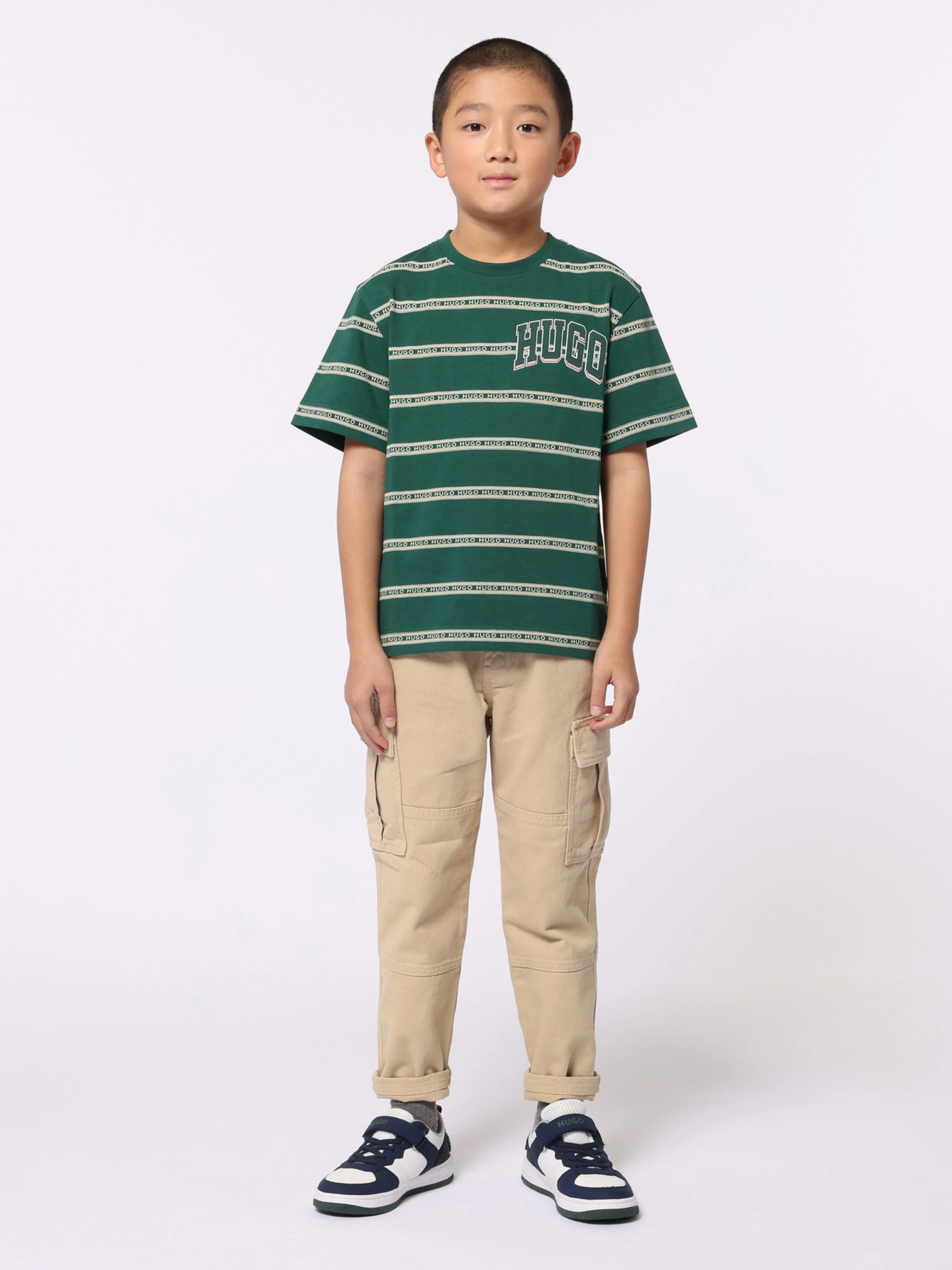 Hugo Boys Weite Hose in Beige