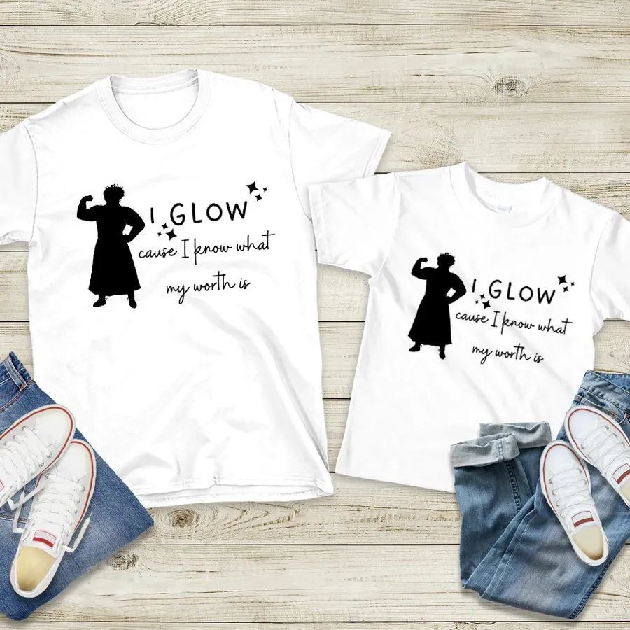 I Glow 'Cause I Know Matching White T-Shirts