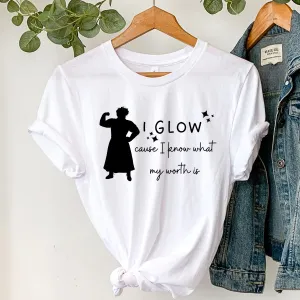 I Glow 'Cause I Know White T-Shirt girls pajamas promo