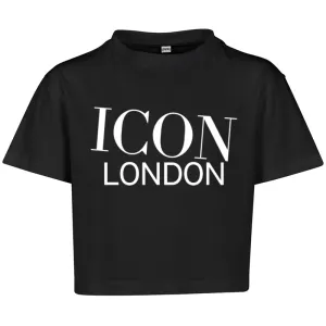 Icon London Cropped Logo T-Shirt girls pajamas promo