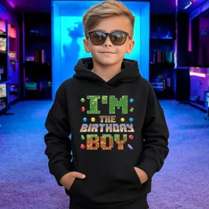 I'm The Birthday Boy Block Crafter Hoodie boys clothes cheap sale