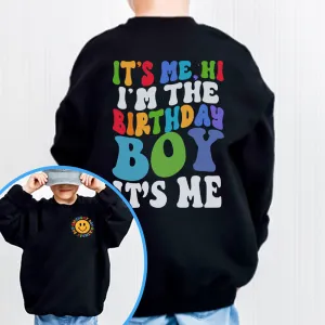 I'm The Birthday Boy "Hi" Front & Back Graphic sweatshirt boys clothes cheap sale