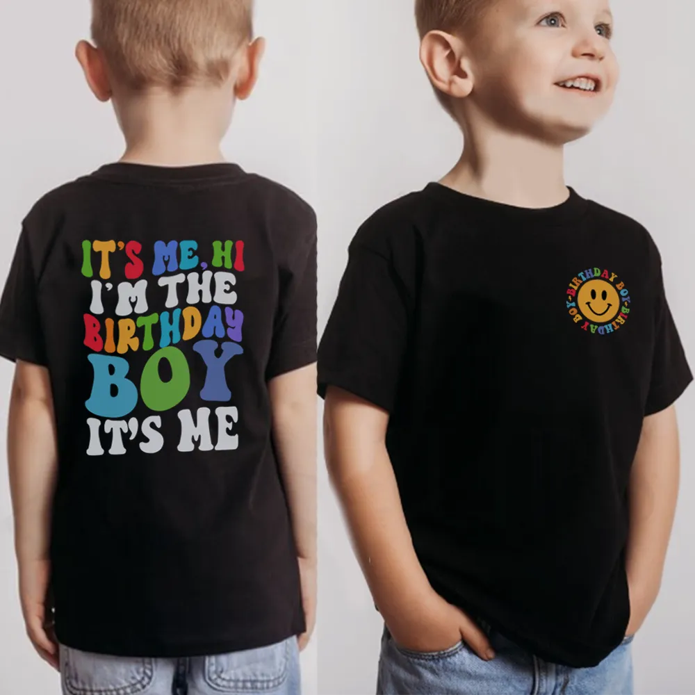 I'm The Birthday Boy "Hi" Front & Back Graphic Tee