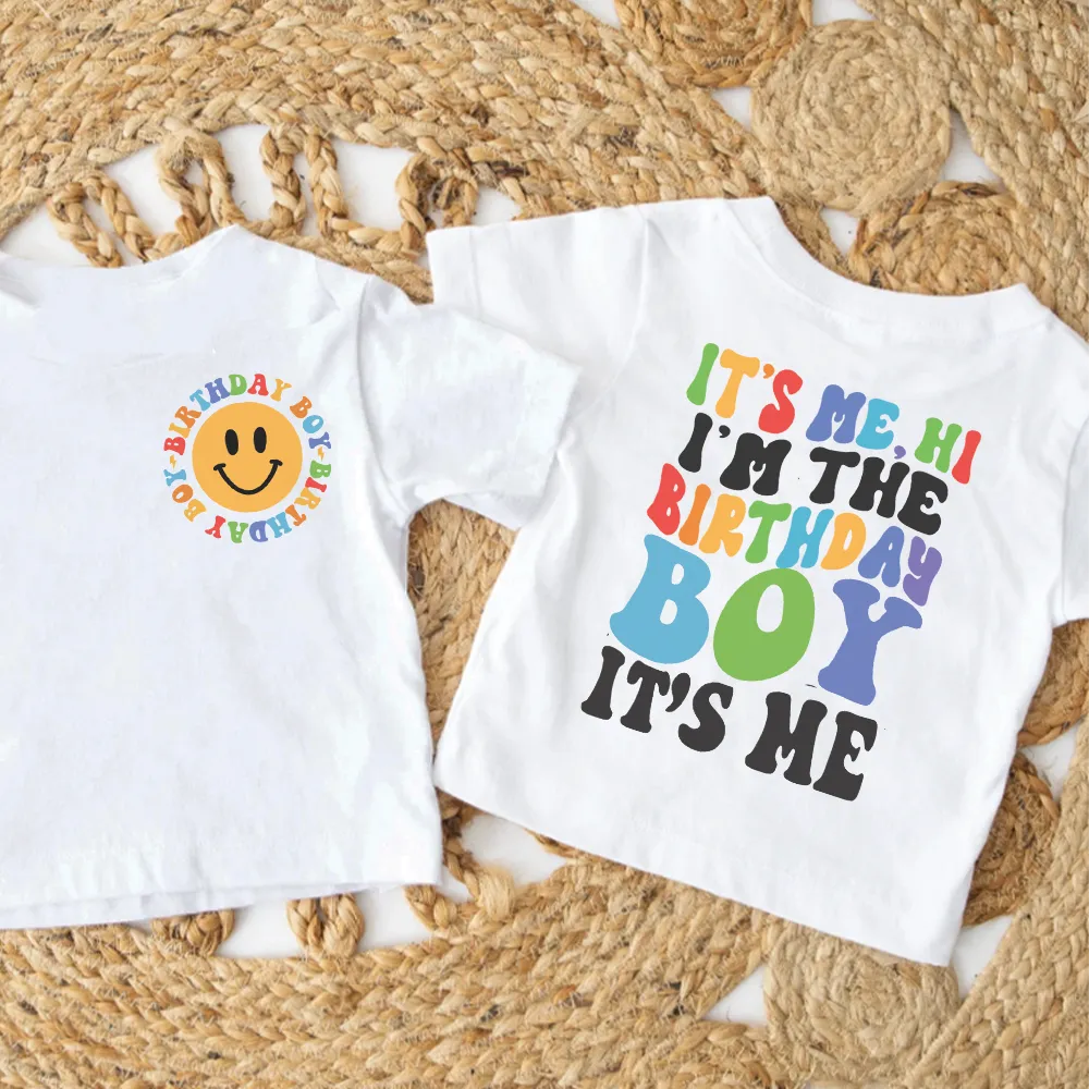 I'm The Birthday Boy "Hi" Front & Back Graphic Tee