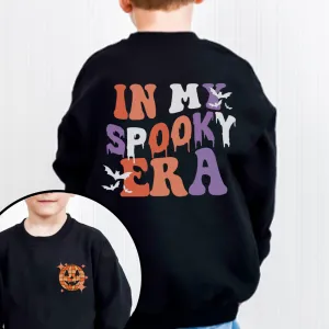 In My Spooky Era Kids Front & Back Logo Sweatshirt boys fashion clearance