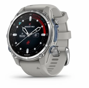 Get Best In-Store Promotions Garmin Descent Mk3  43 mm Stainless Steel with Fog Gray Silicone Band -Up to 76%OFF Hot Sale is hot sale, don't be heisate, discount Items for you.