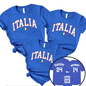 Italy Stadium Family T-Shirts Royal Blue daddy outfits clearance