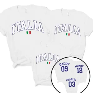 Italy Stadium Family T-Shirts White daddy outfits clearance