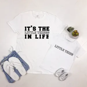 It's The Little Things & Little Thing Matching T-Shirts - White daddy outfits clearance