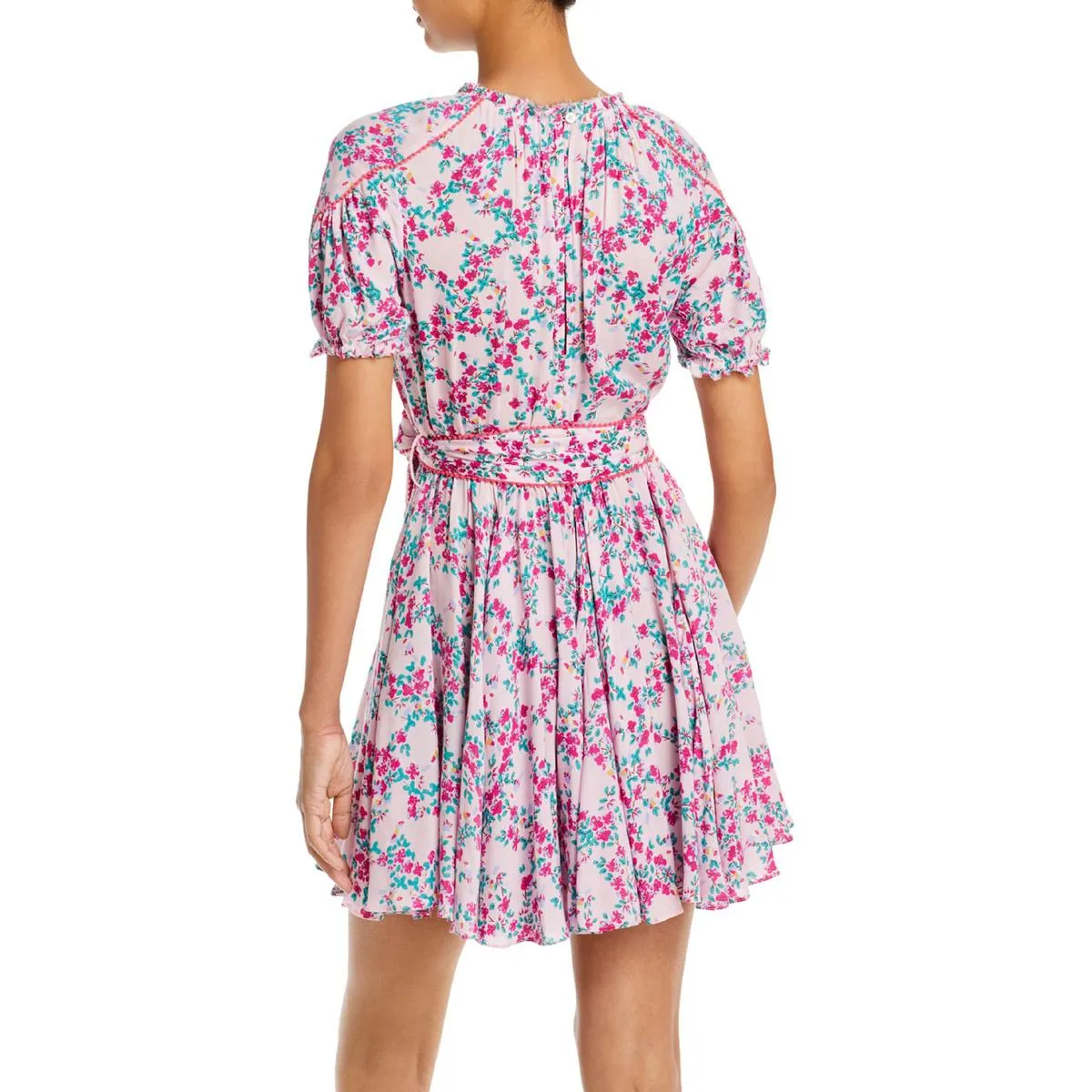 Ivy Womens Floral Print Short Mini Dress