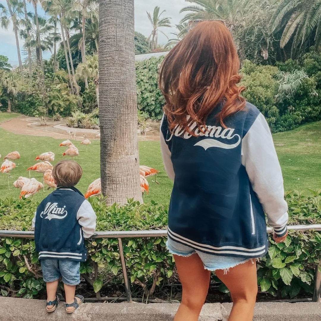 Jessica Hayes Mama & Mini Navy Varsity Jackets