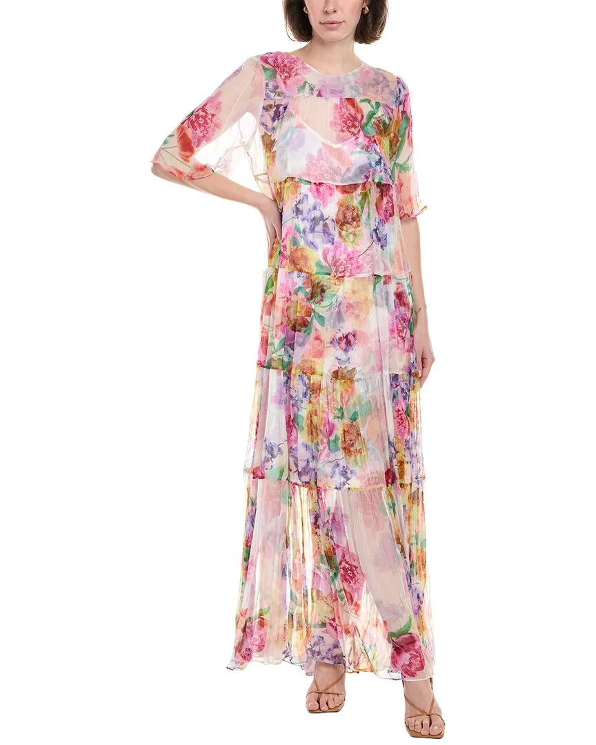 Johnny Was Petite Fionna Silk Maxi Dress