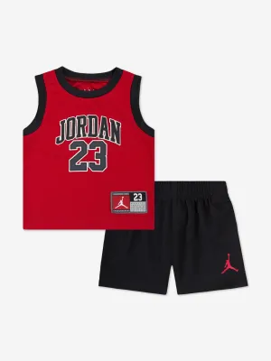 Jordan Boys 23 Jersey Short-Set in Schwarz