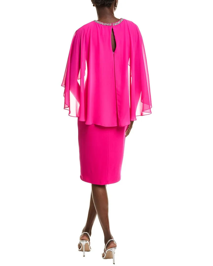Joseph Ribkoff Crystal Neckline Shift Dress