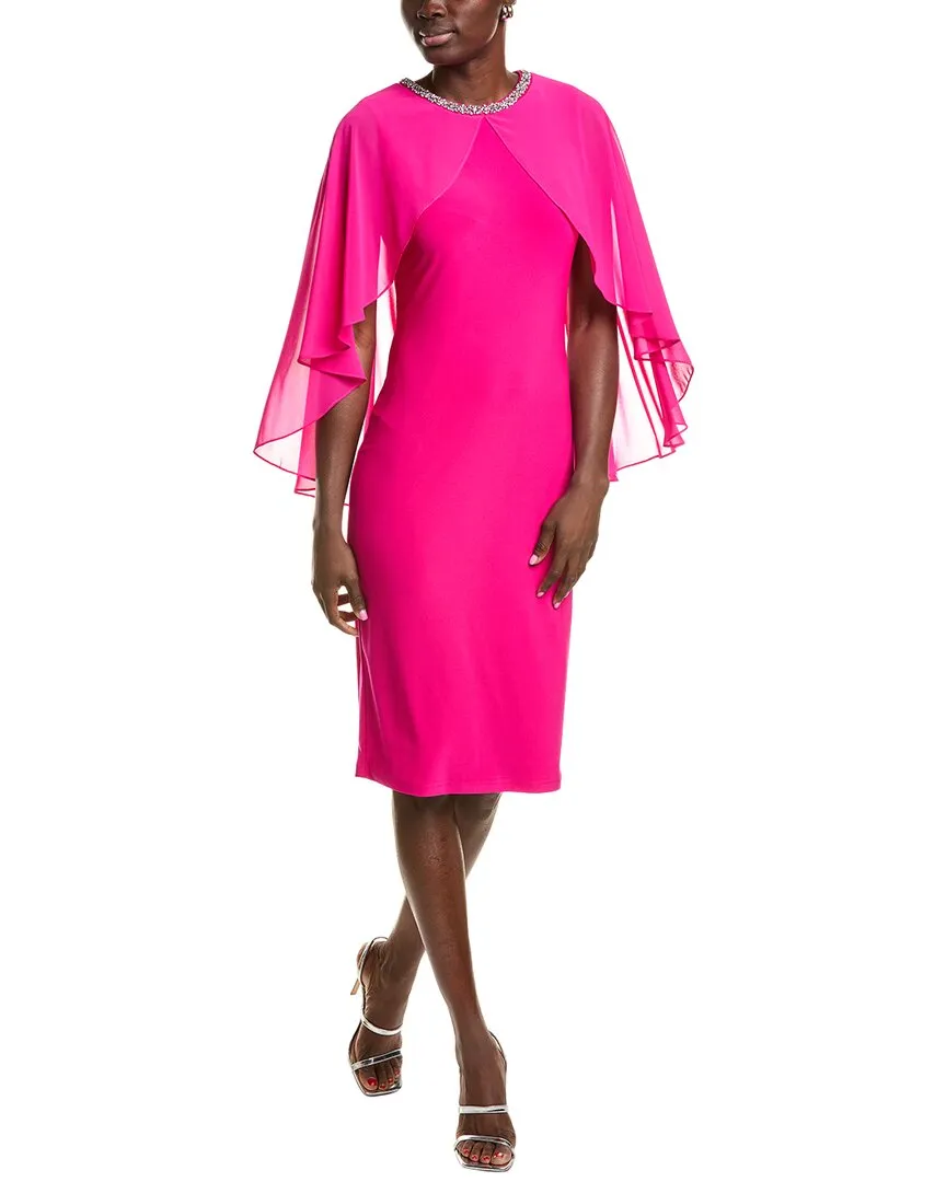 Joseph Ribkoff Crystal Neckline Shift Dress
