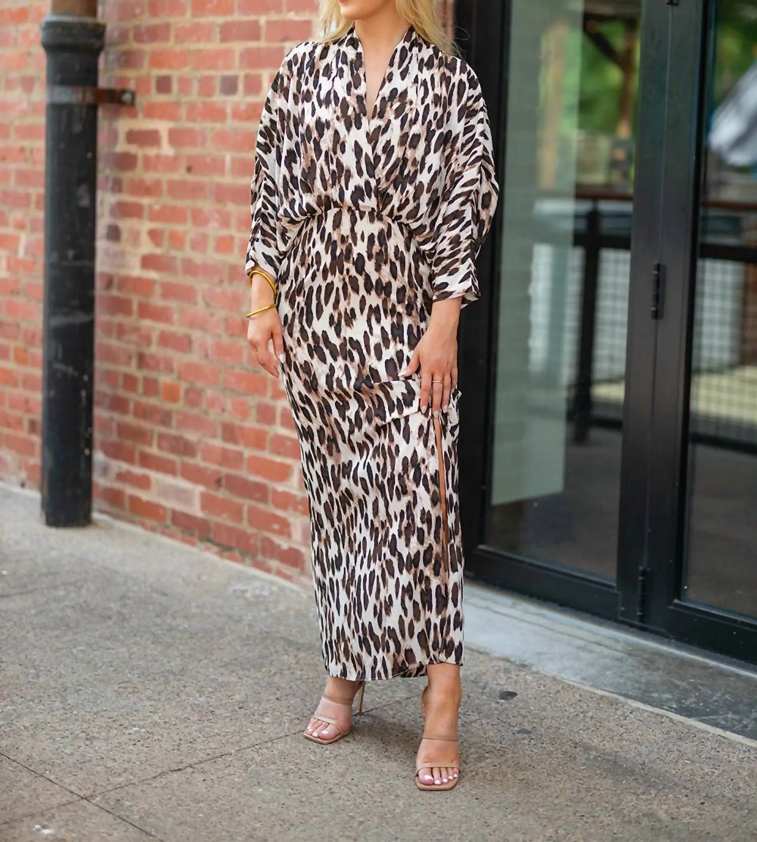 Jude Long Sleeve Maxi Dress In Kiara