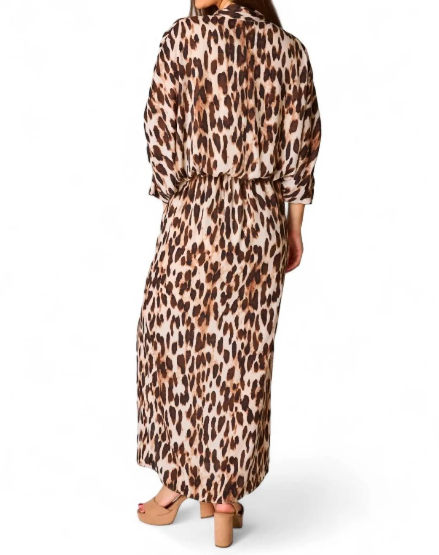 Jude Long Sleeve Maxi Dress In Kiara