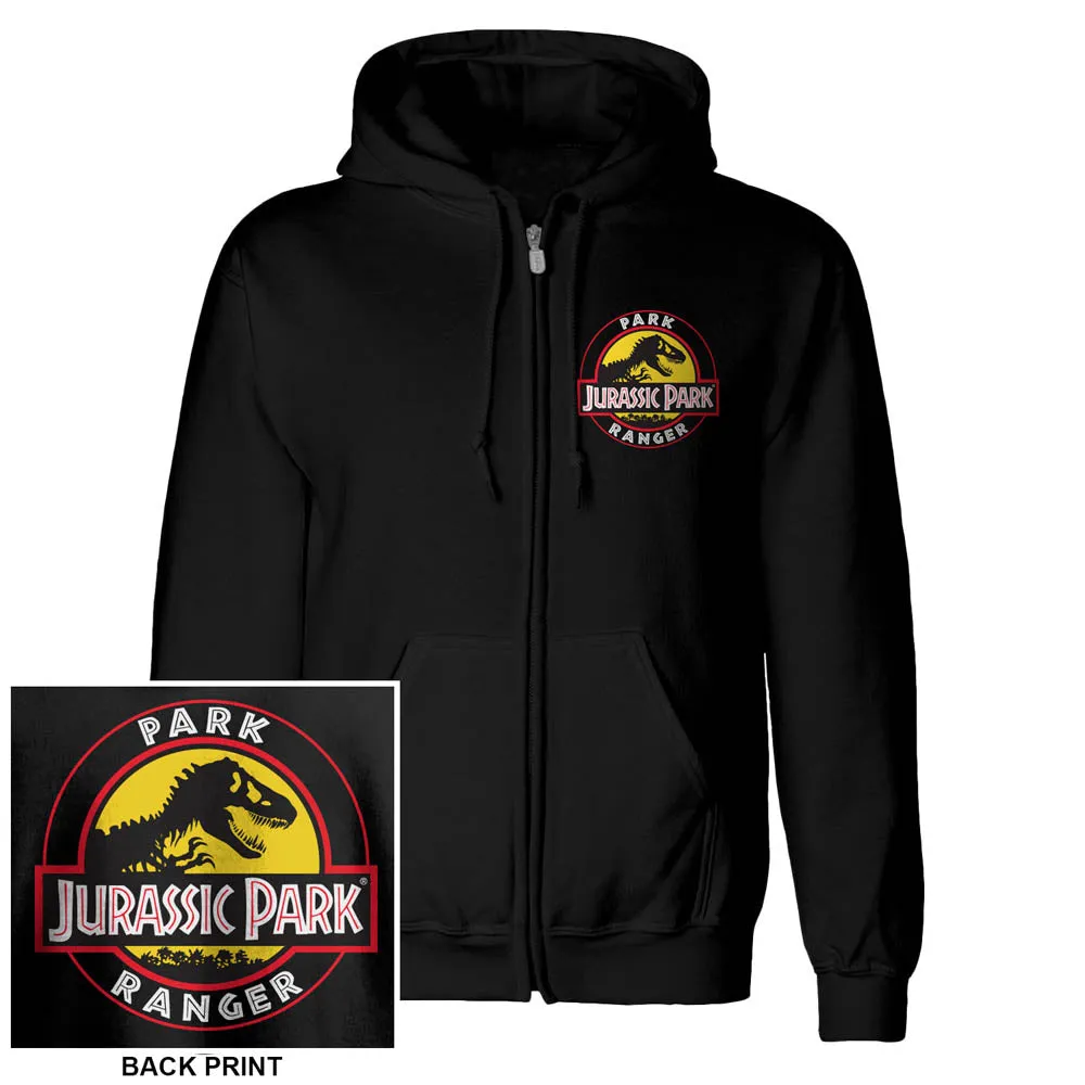 Jurassic Park JP Park Ranger Zip-Up Hood dad bod shirts discount