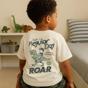 Just A Regular Day Making Dinos Roar T-Shirt boys apparel promo code
