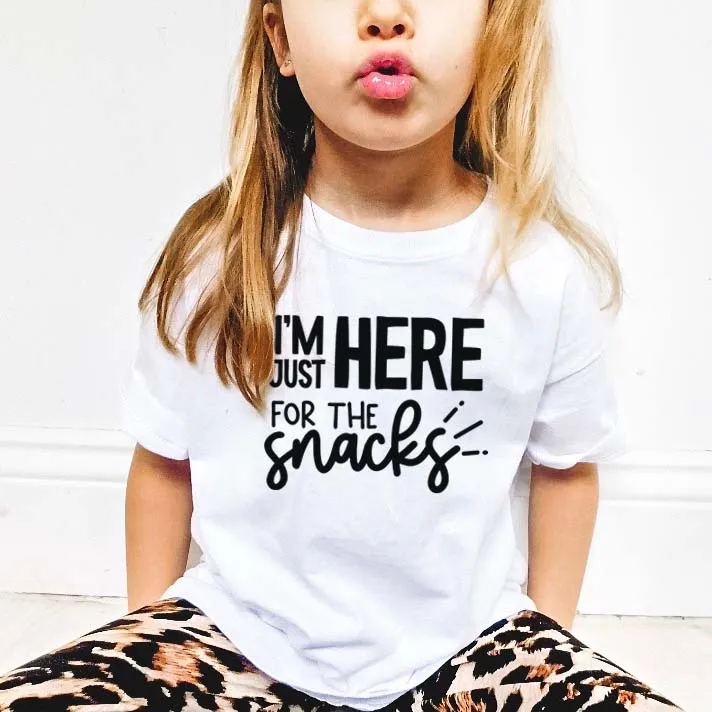 Just Here For The Snacks Kids T-Shirt boys apparel promo code
