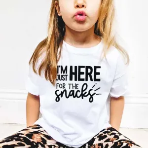 Just Here For The Snacks Kids T-Shirt boys apparel promo code