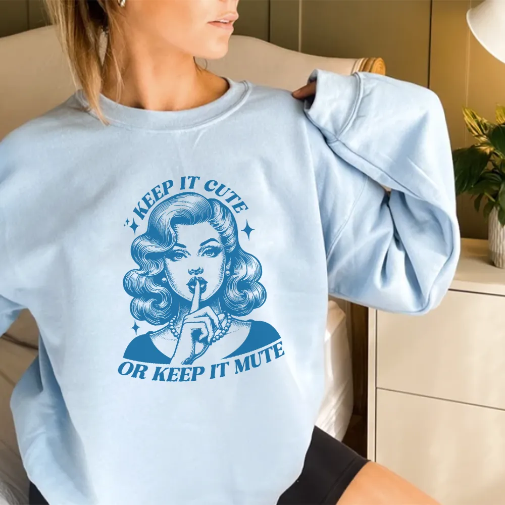 Keep It Cute Retro Graphic Sweatshirt