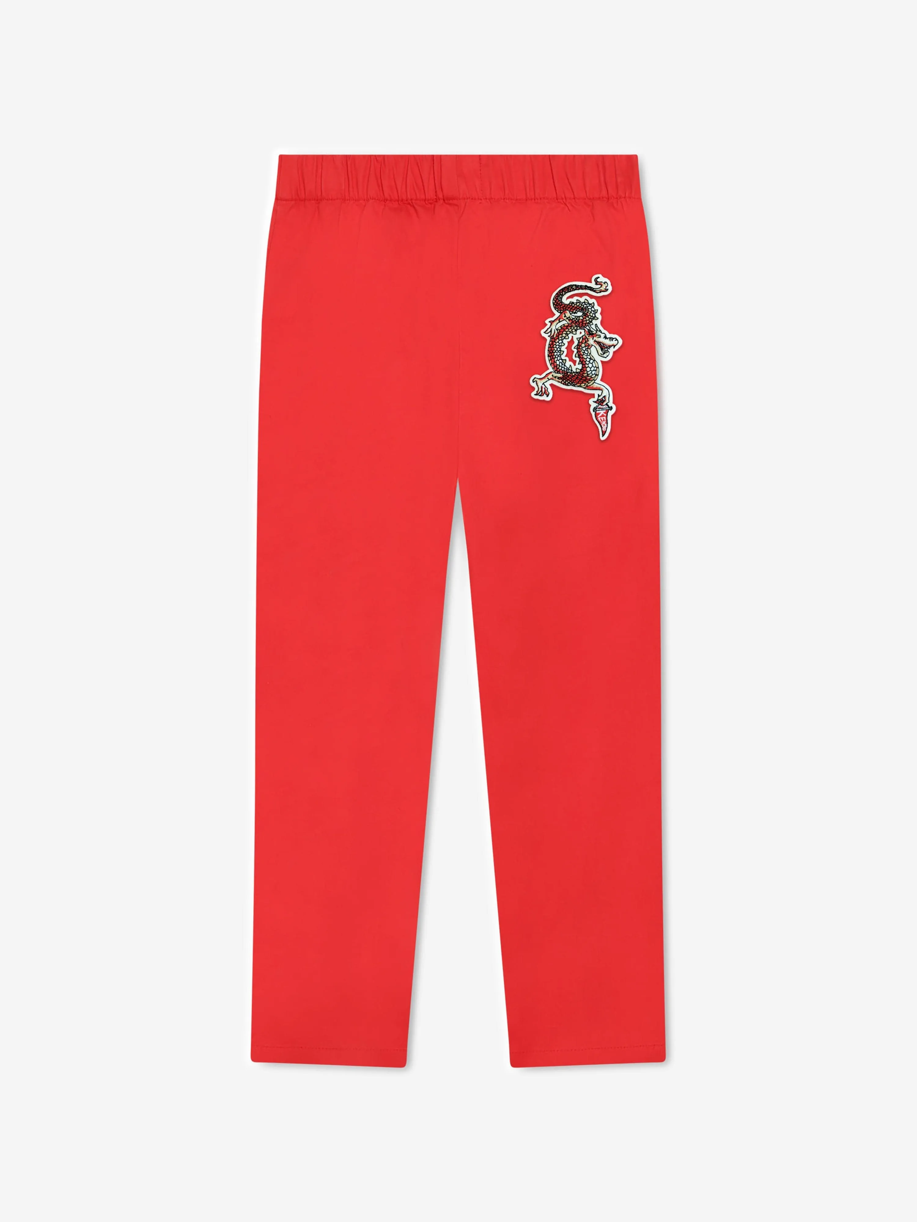 KENZO Jungen Bestickte Abzeichen Hose in Rot