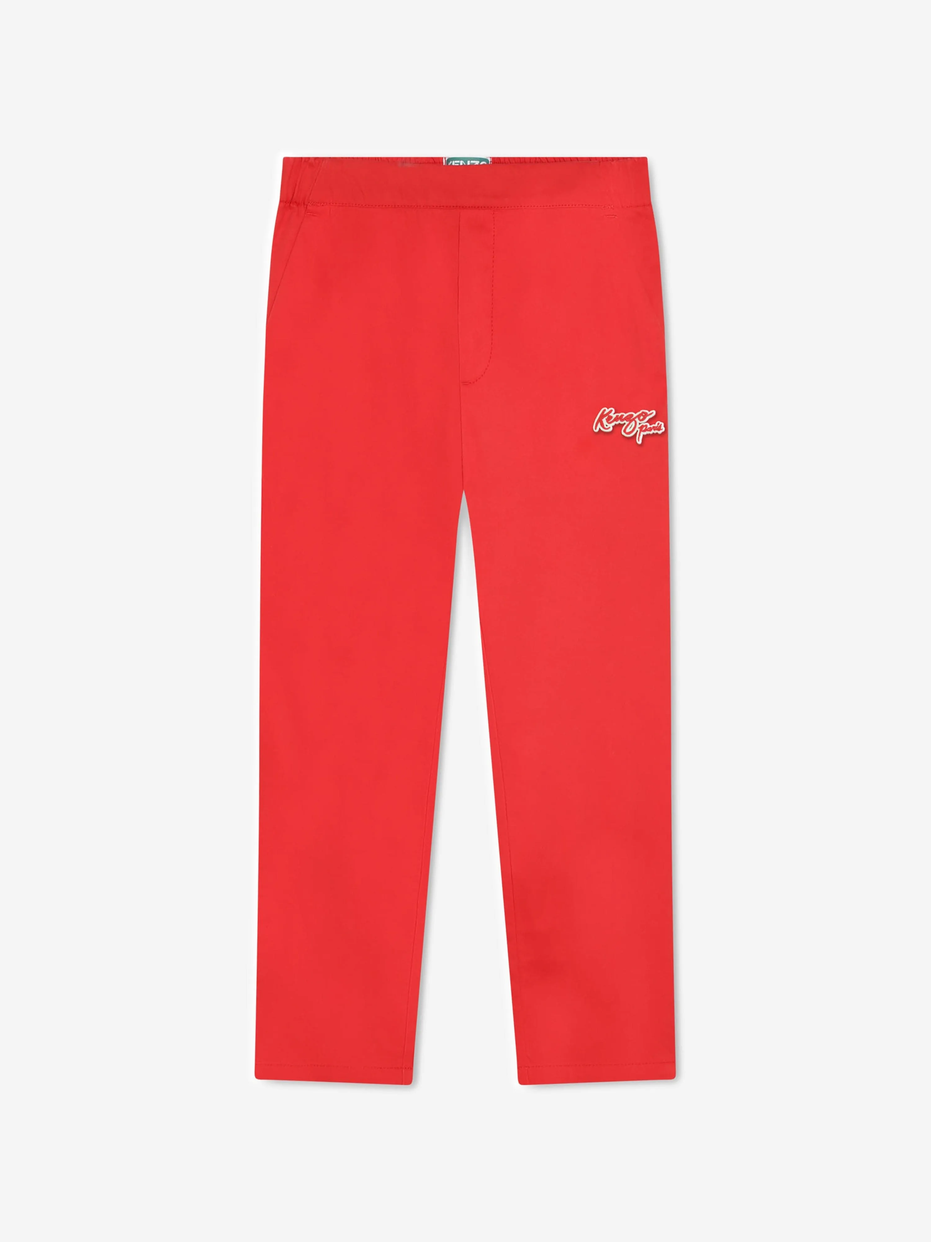 KENZO Jungen Bestickte Abzeichen Hose in Rot