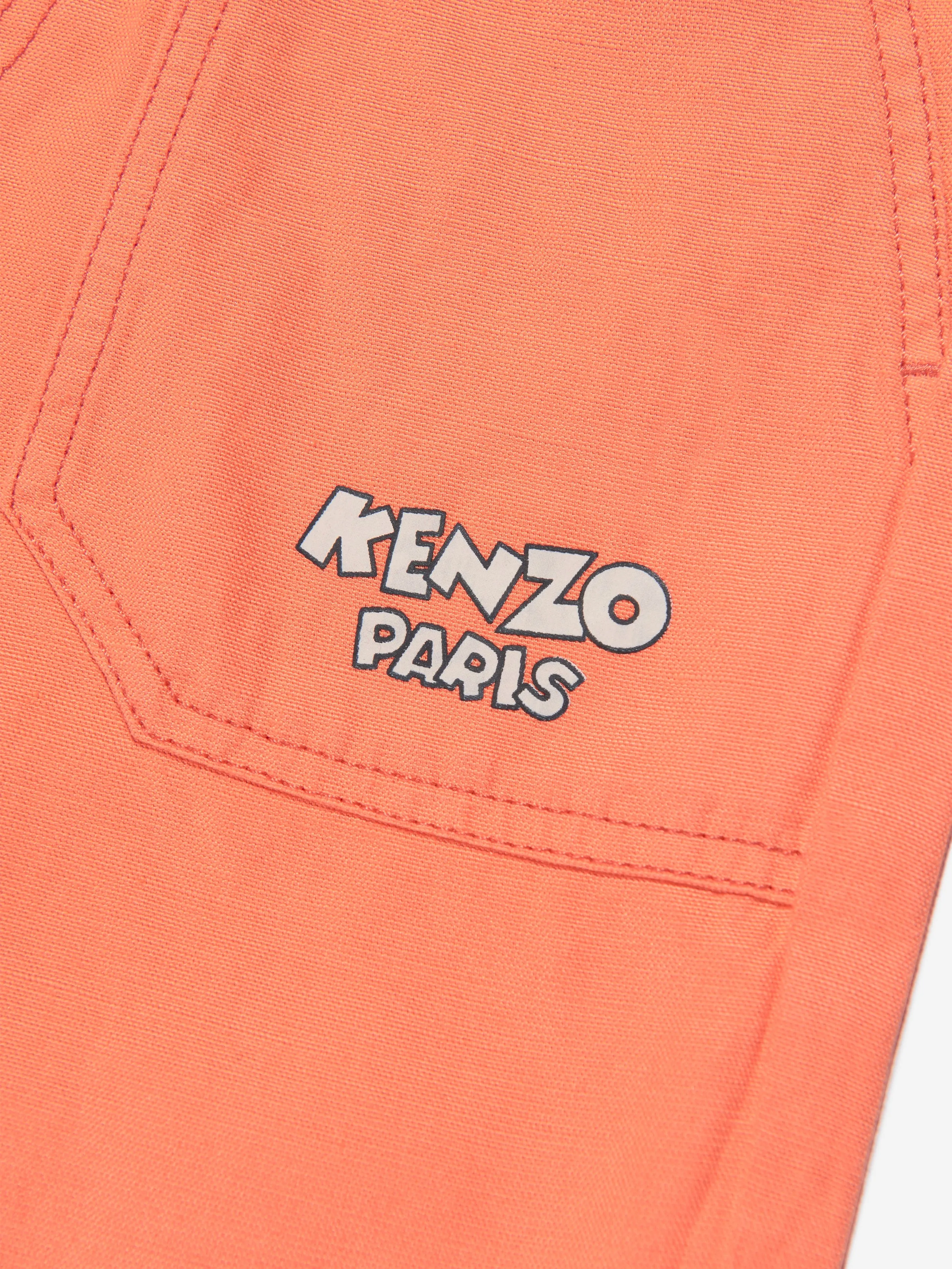 KENZO Boys Logo Bermuda-Shorts in Rot