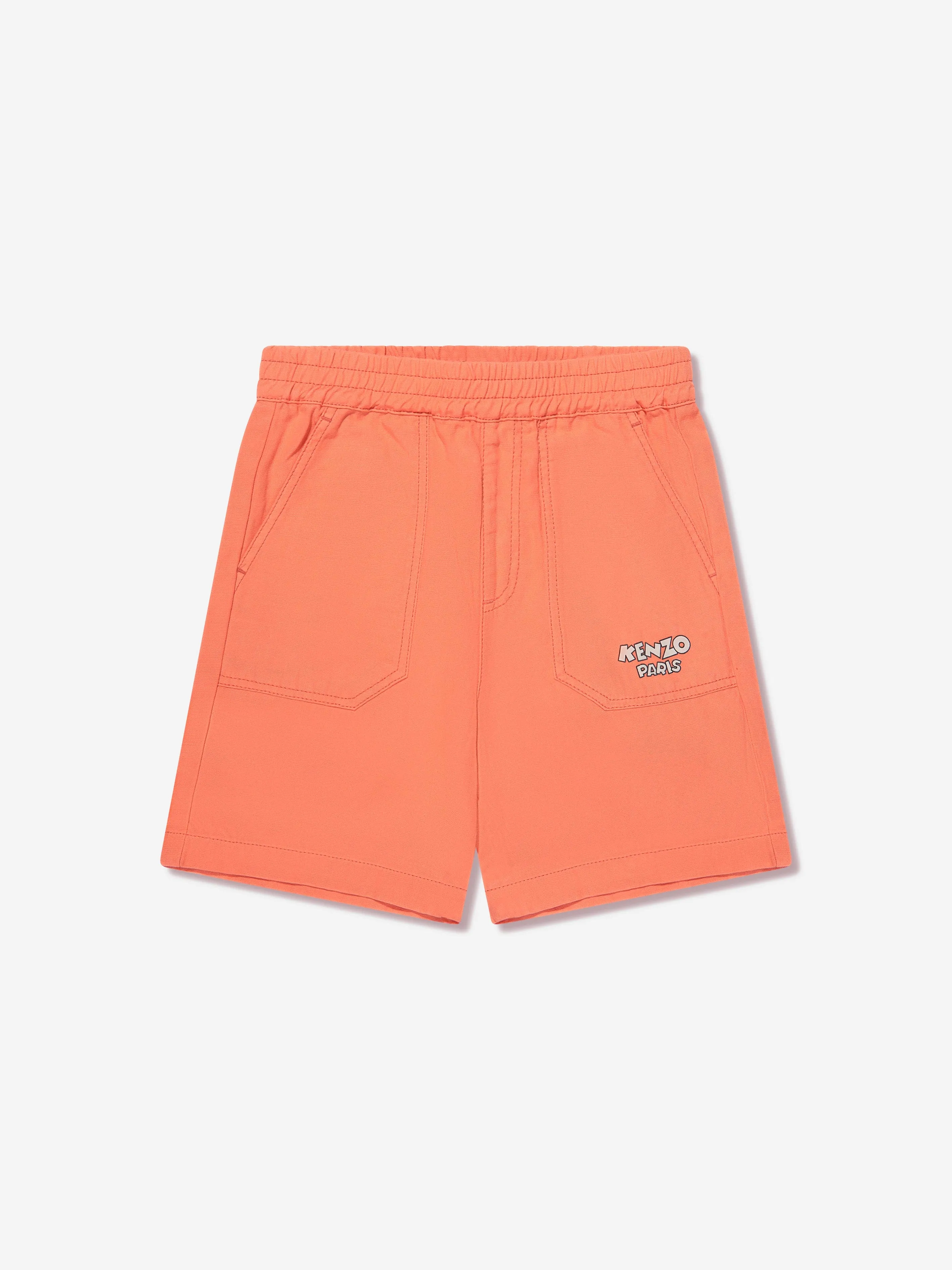 KENZO Boys Logo Bermuda-Shorts in Rot
