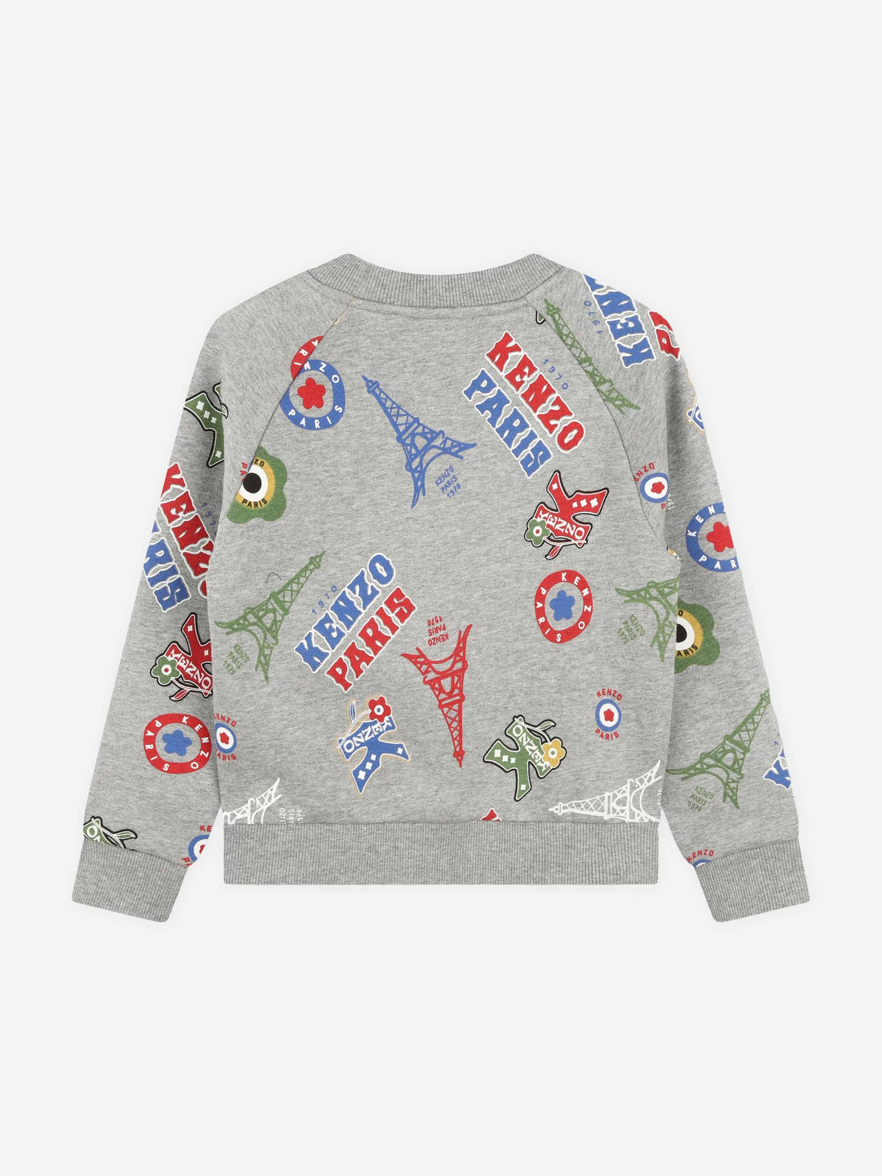 KENZO Boys Paris Logo Sweatshirt in Grau
