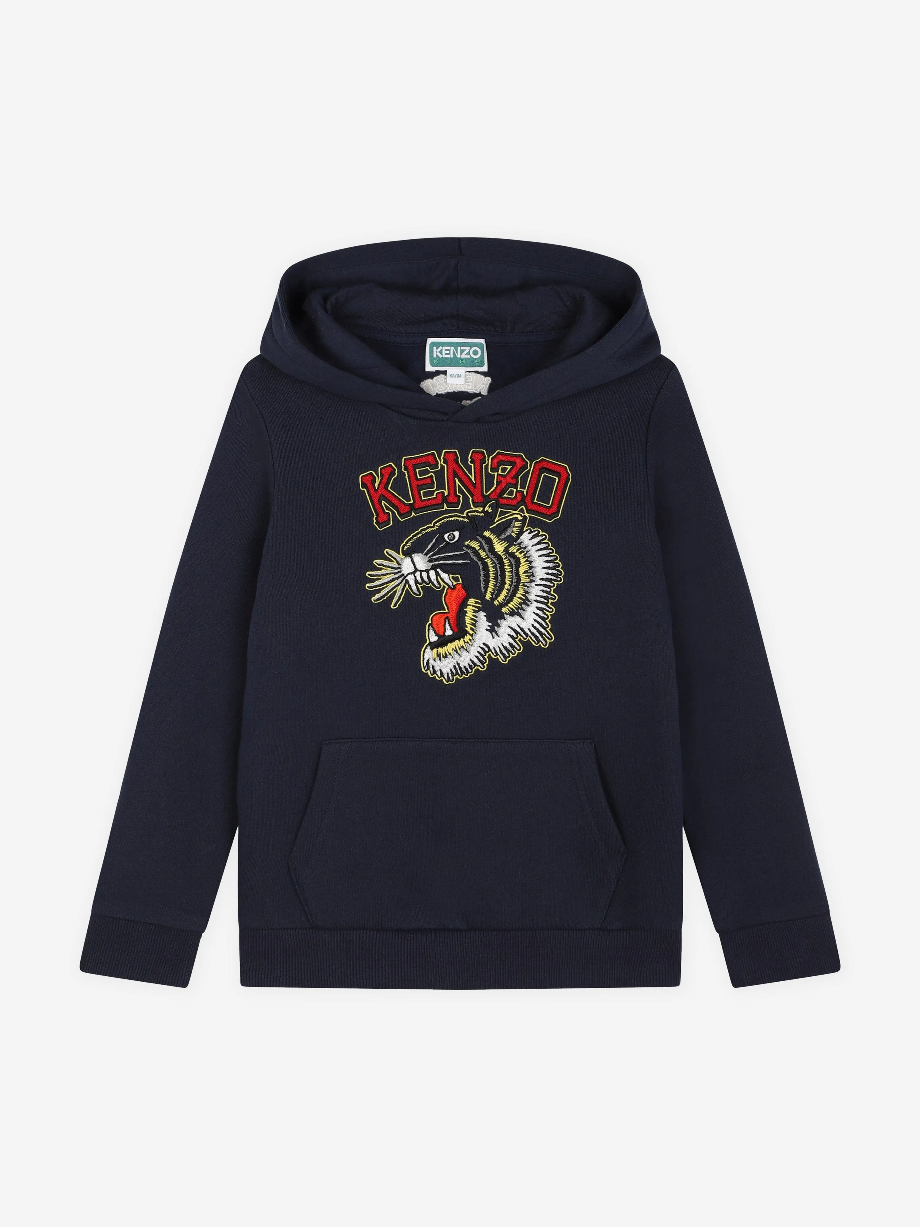 KENZO Boys Tiger Logo Kapuzenpullover in Marineblau