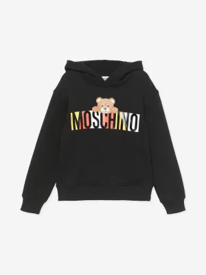 Kids Bear Logo Kapuzenpullover in Schwarz
