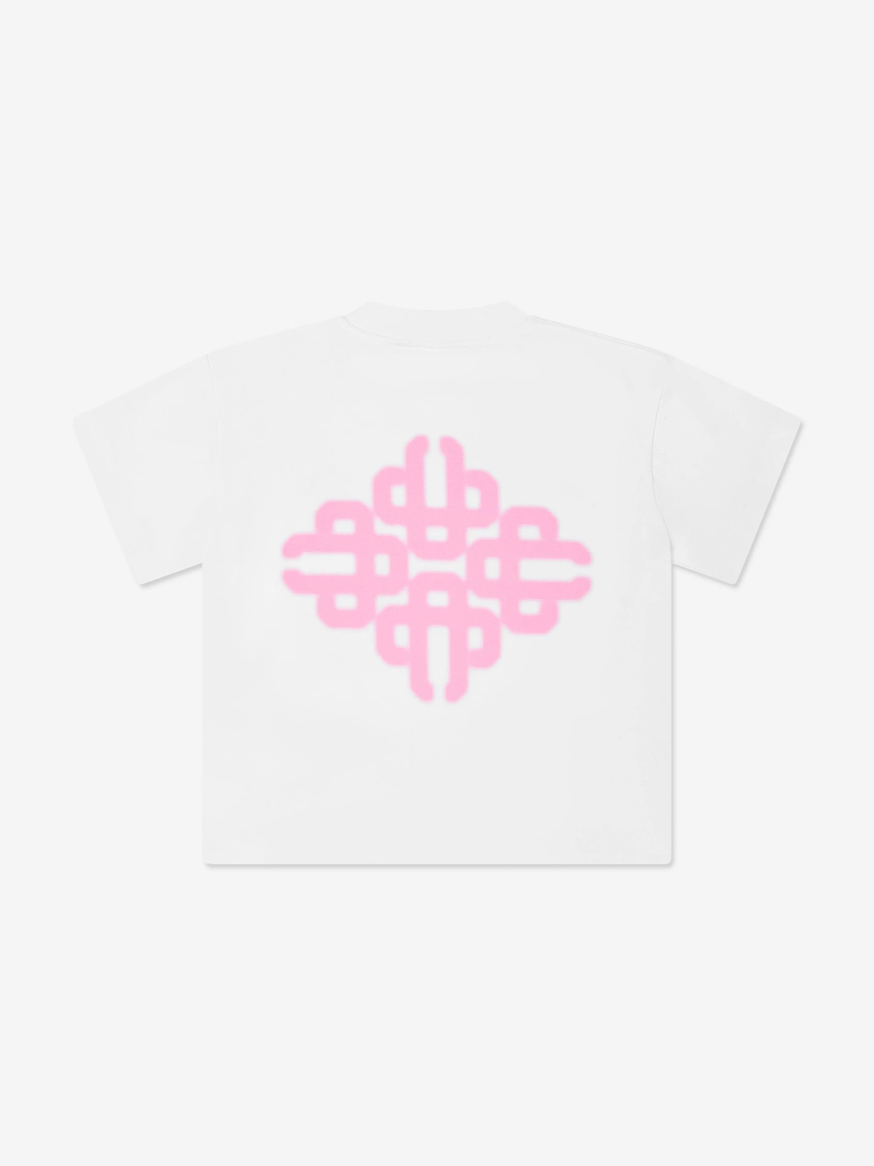 Kinder T-Shirt mit verwaschenem grafischem Emblem in Weiß